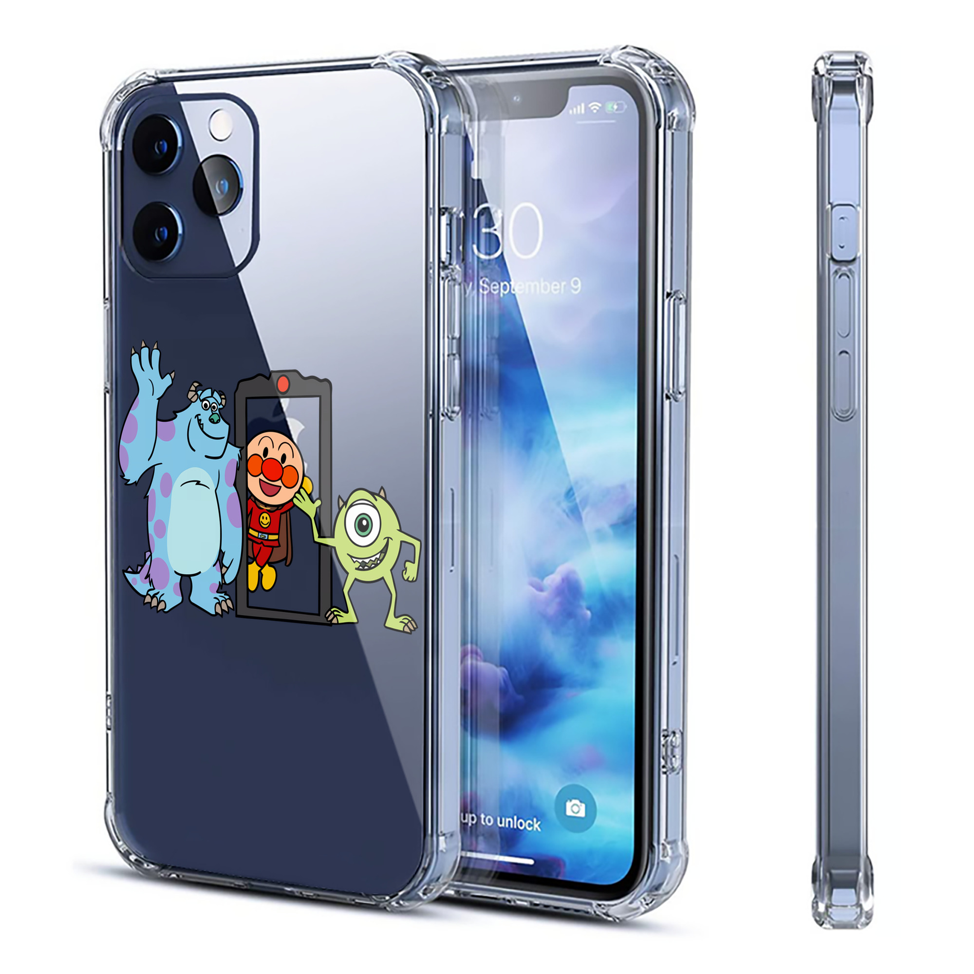 （画像用） アンパンマン Anpanman 【iPhone 12シリーズ対応】透明スマホケース（クリアソフトケース）